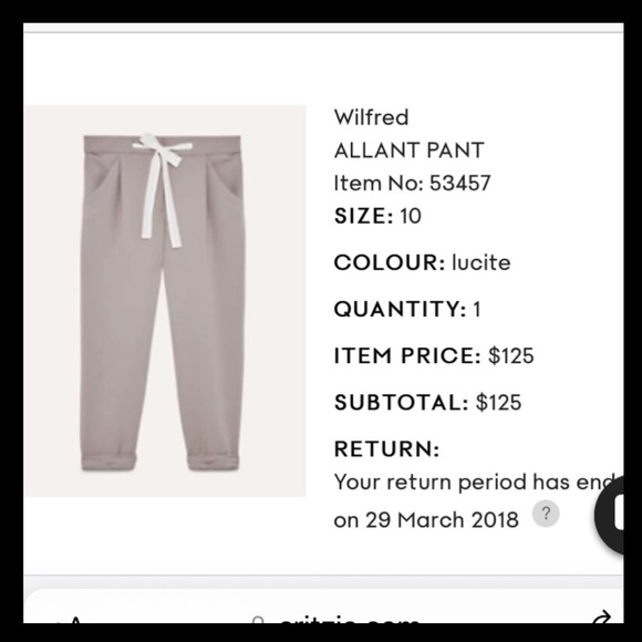 Wilfred Allant Pants (Aritzia) - Lucite - Picture 1 of 4
